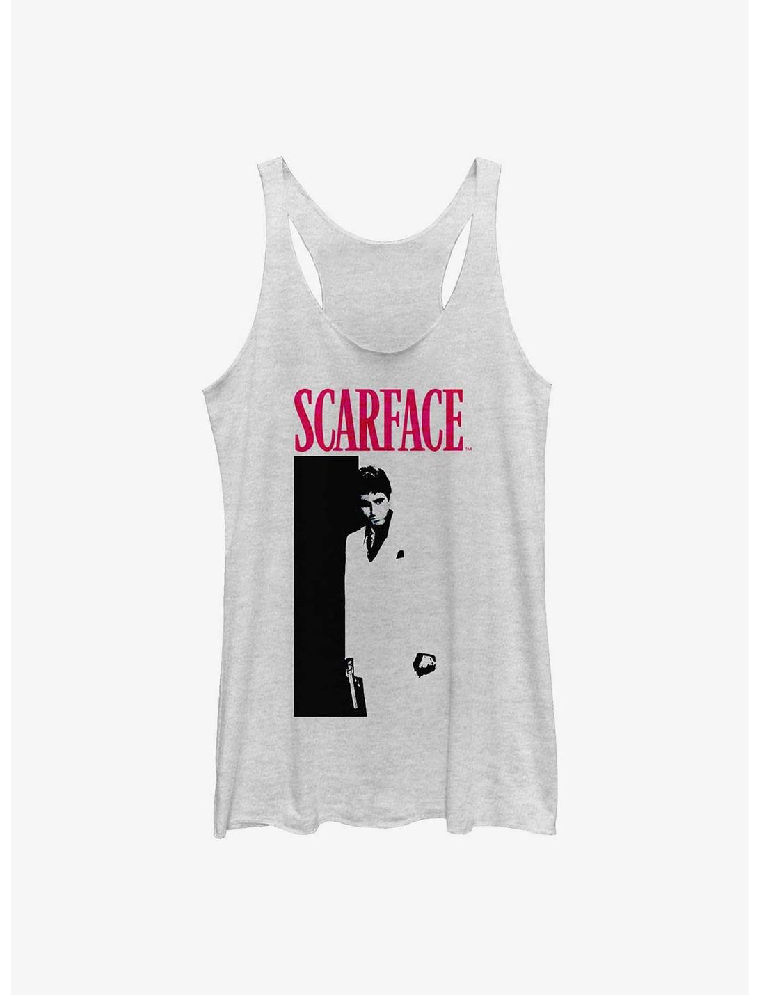 Scarface Classic Poster Womens Tank Top, WHITE HTR, hi-res