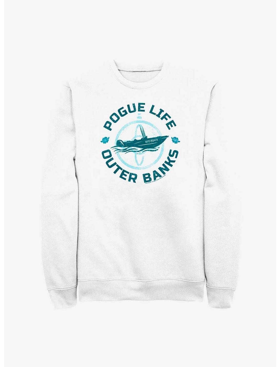 Outer Banks Pogue Life Circle Sweatshirt, WHITE, hi-res