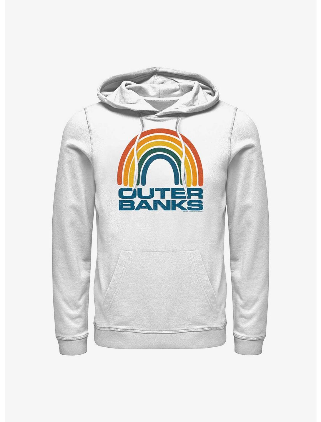 Outer Banks Rainbow Hoodie, WHITE, hi-res