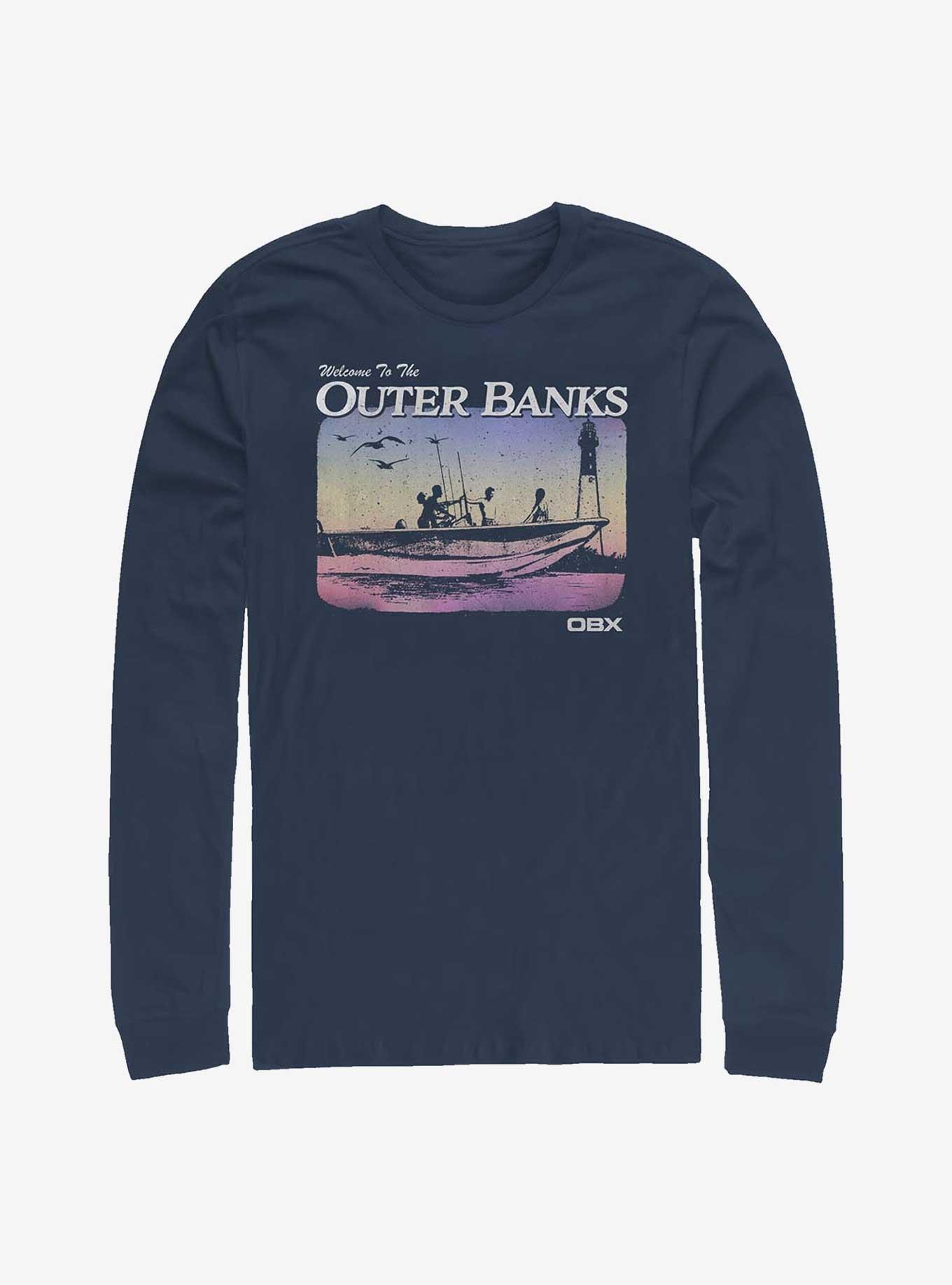 Outer Banks Welcome To Long-Sleeve T-Shirt, NAVY, hi-res