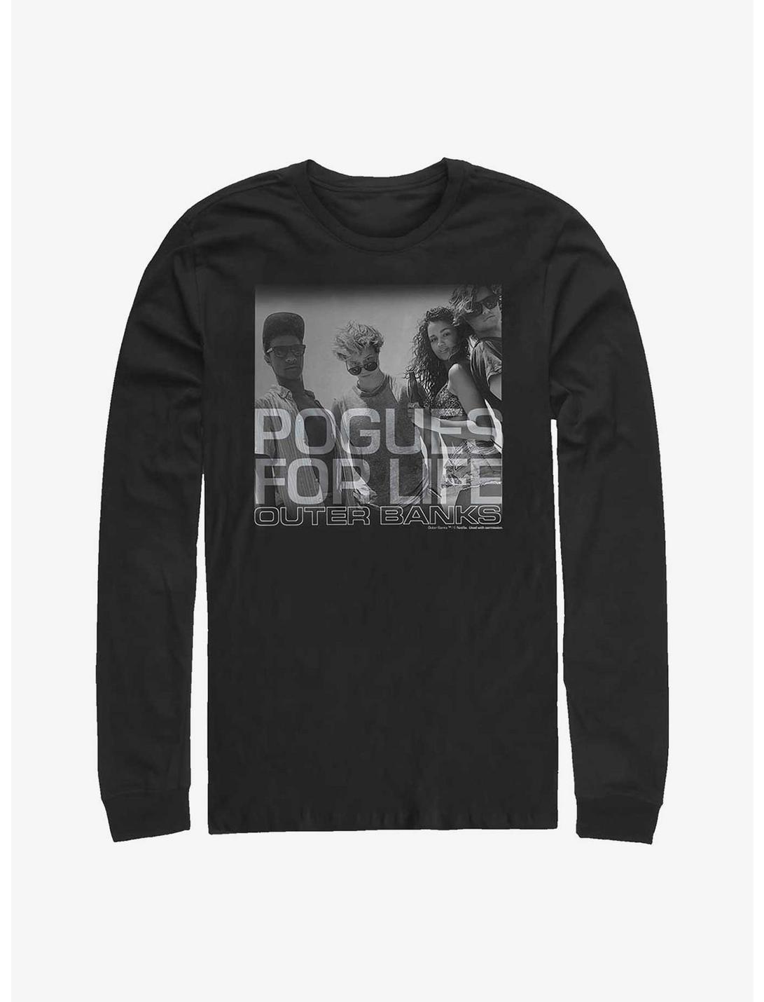Outer Banks Pogues For Life Long-Sleeve T-Shirt, BLACK, hi-res