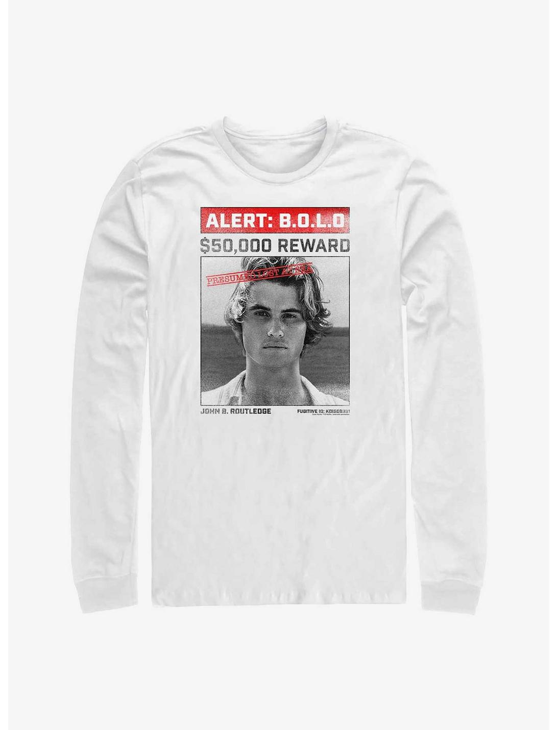 Outer Banks John B Wanted Poster Long-Sleeve T-Shirt, WHITE, hi-res
