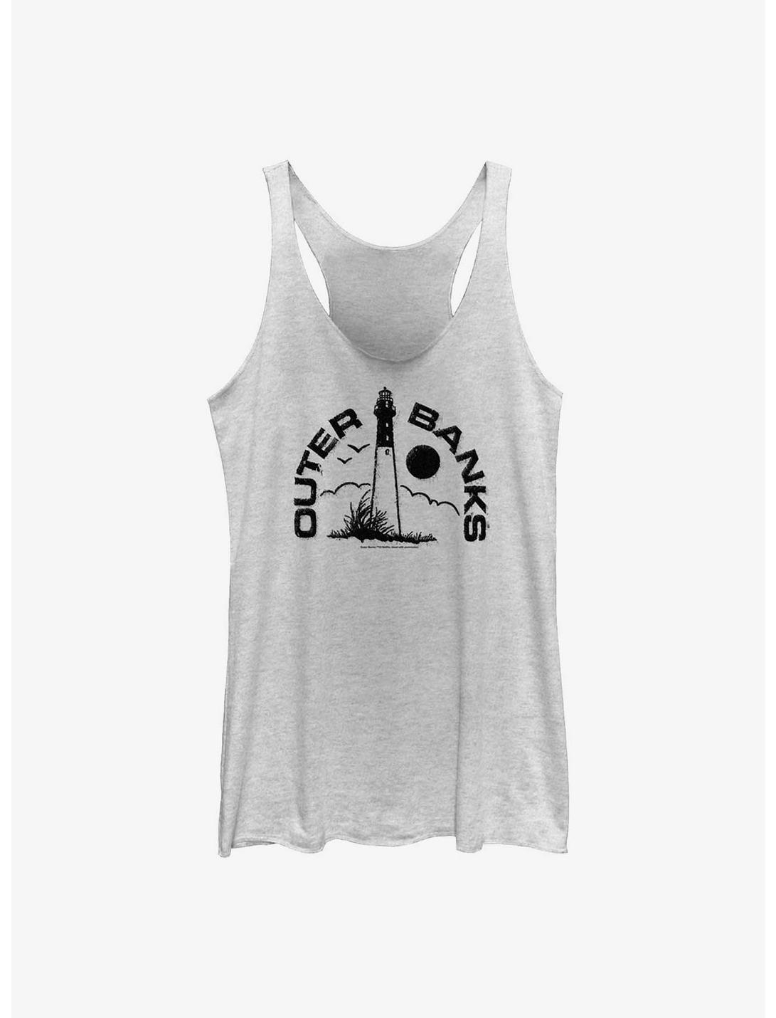 Outer Banks Lighthouse Badge Womens Tank Top, WHITE HTR, hi-res