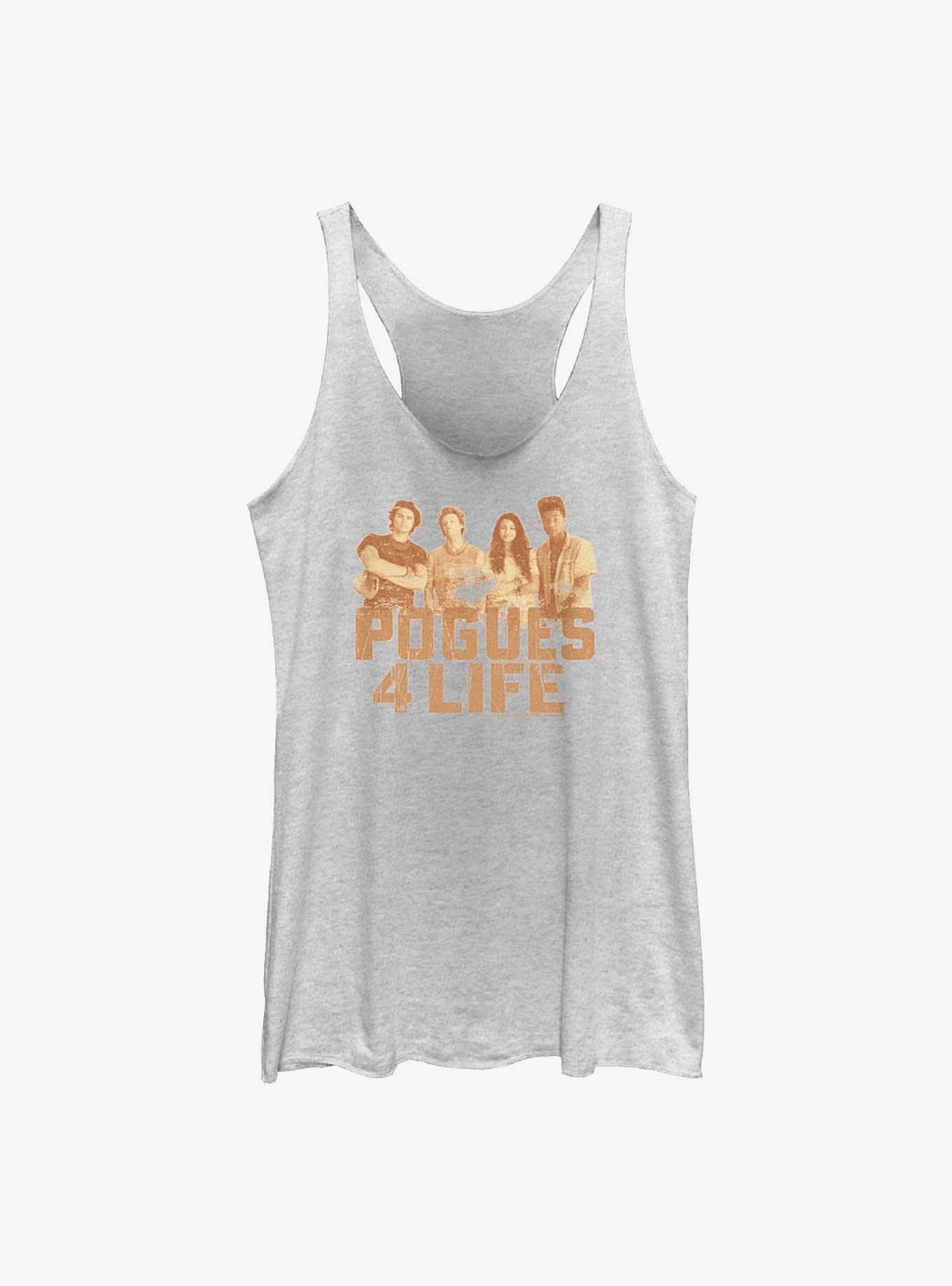 Outer Banks Pogues 4 Life Womens Tank Top, WHITE HTR, hi-res