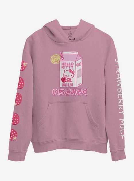 Hello Kitty Strawberry Milk Girls Hoodie