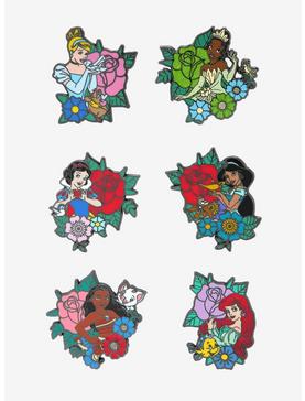 Loungefly Disney Princess Floral Portraits Blind Box Enamel Pin - BoxLunch Exclusive, , hi-res