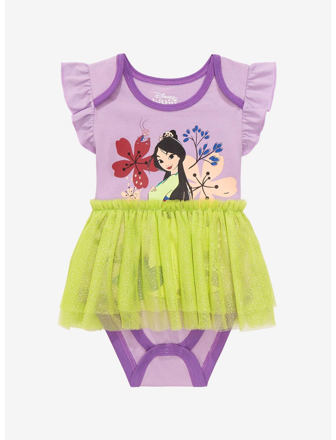 Disney Mulan & Cri-Kee Floral Infant Tutu One-Piece - BoxLunch Exclusive, PERIWINKLE, hi-res