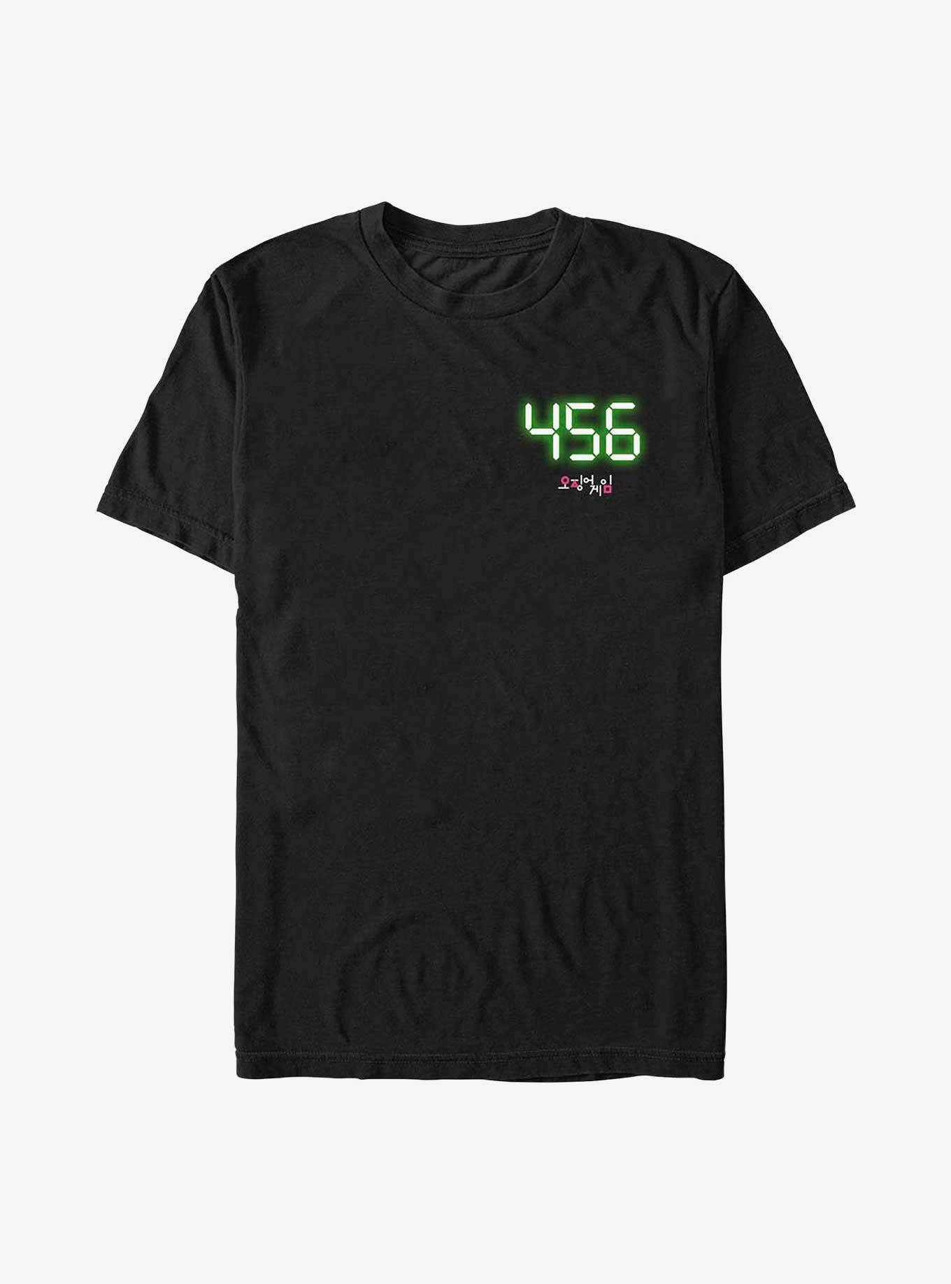 Squid Game Player 456 Digital T-Shirt, BLACK, hi-res