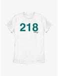 Squid Game Player 218 Womens T-Shirt, WHITE, hi-res