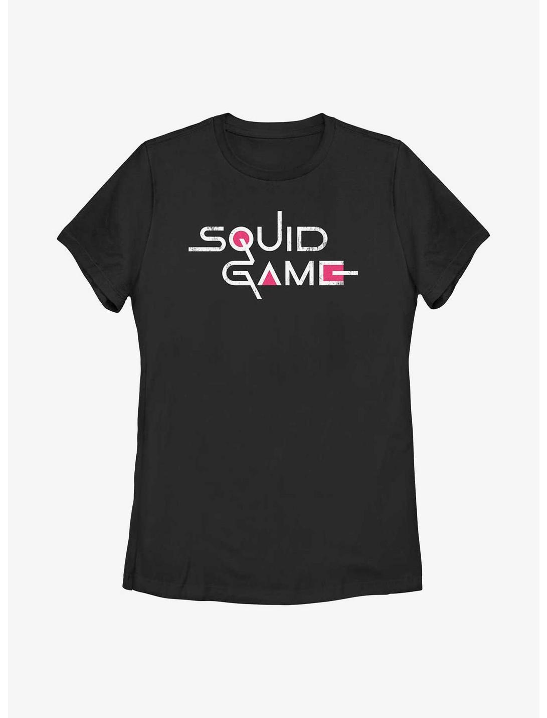 Squid Game English Title Logo Womens T-Shirt, BLACK, hi-res