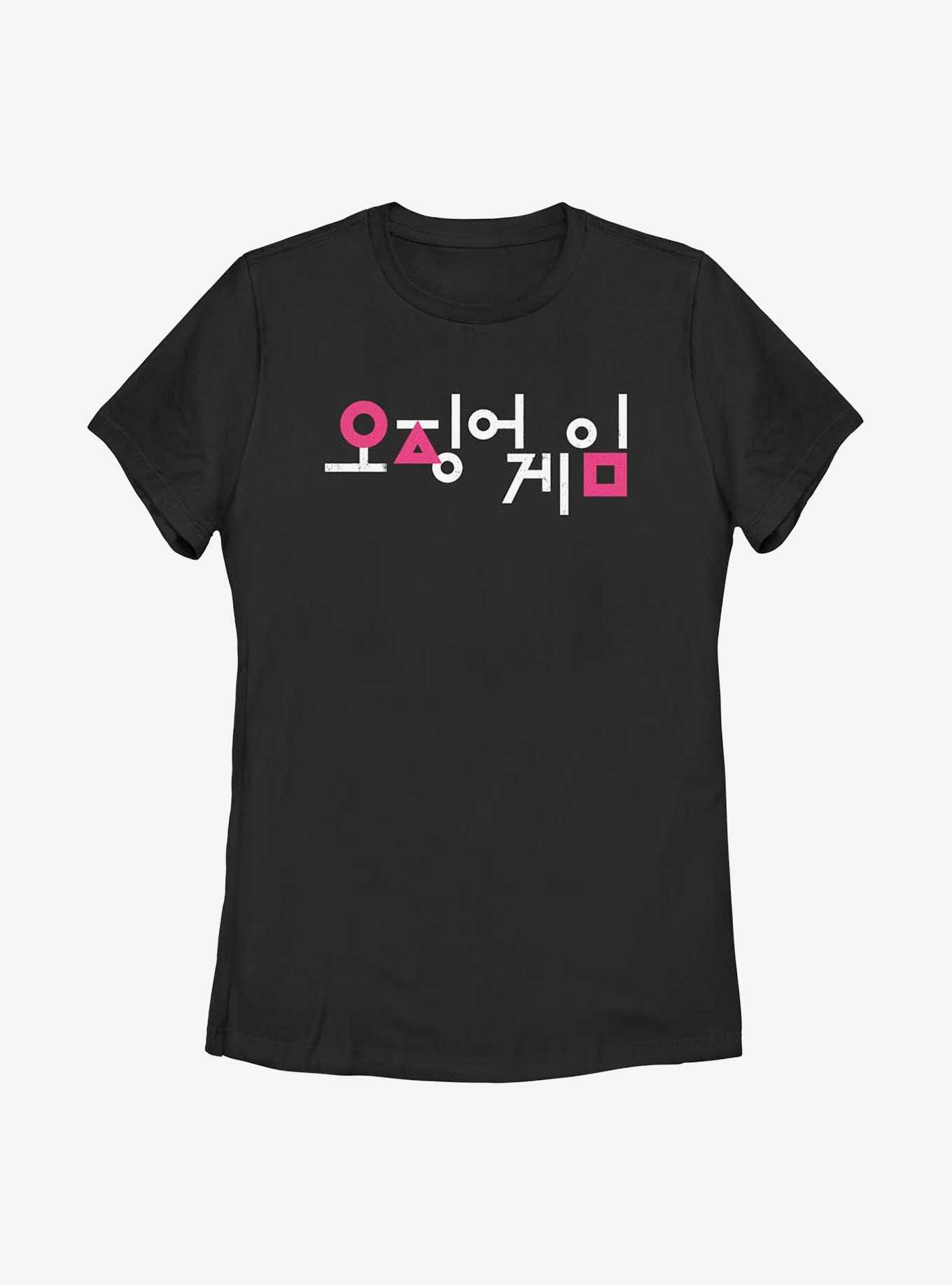 Squid Game Korean Title Womens T-Shirt, BLACK, hi-res