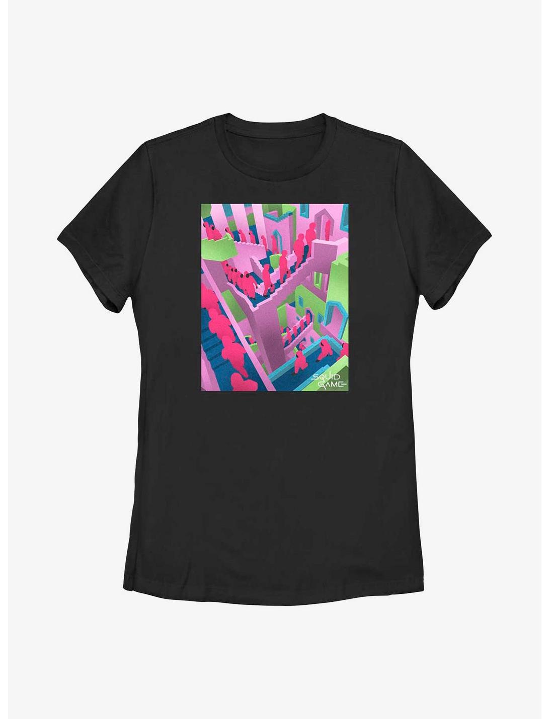 Squid Game Stairs Womens T-Shirt, BLACK, hi-res