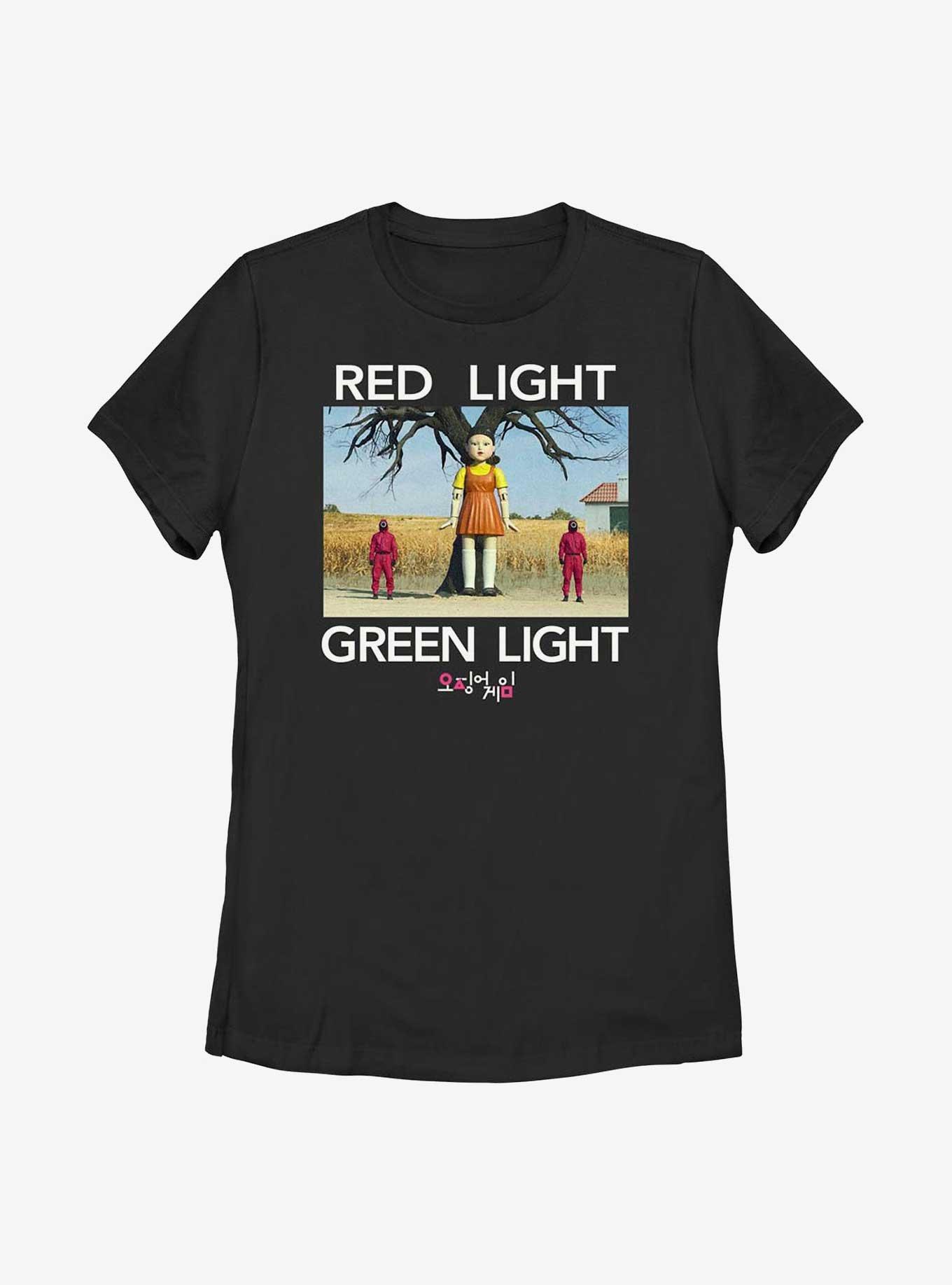 Squid Game Red Light, Green Light Womens T-Shirt, BLACK, hi-res