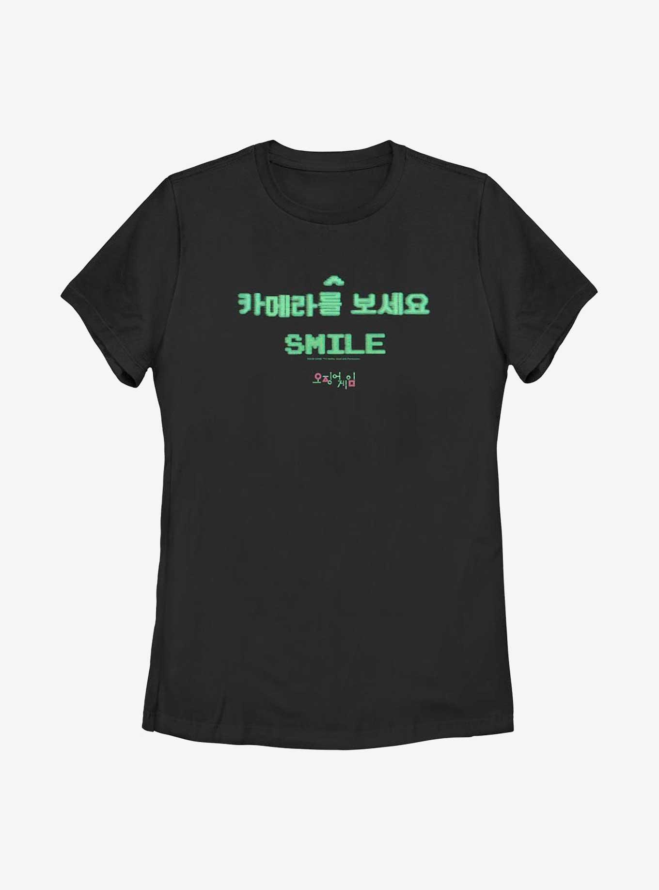 Squid Game Smile Womens T-Shirt, BLACK, hi-res