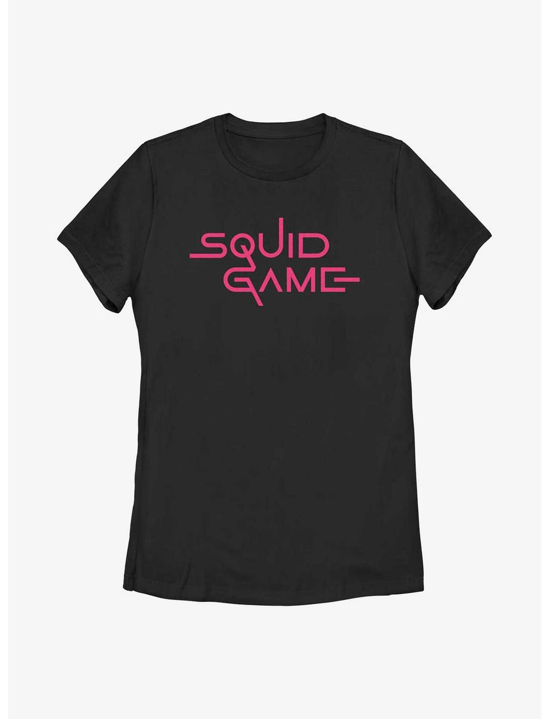 Squid Game Neon Logo Womens T-Shirt, BLACK, hi-res