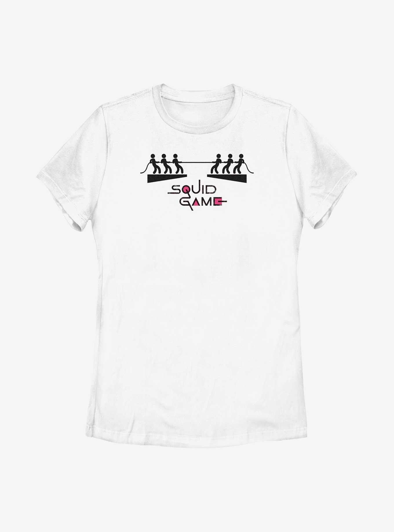 Squid Game Tug Of War Womens T-Shirt, WHITE, hi-res