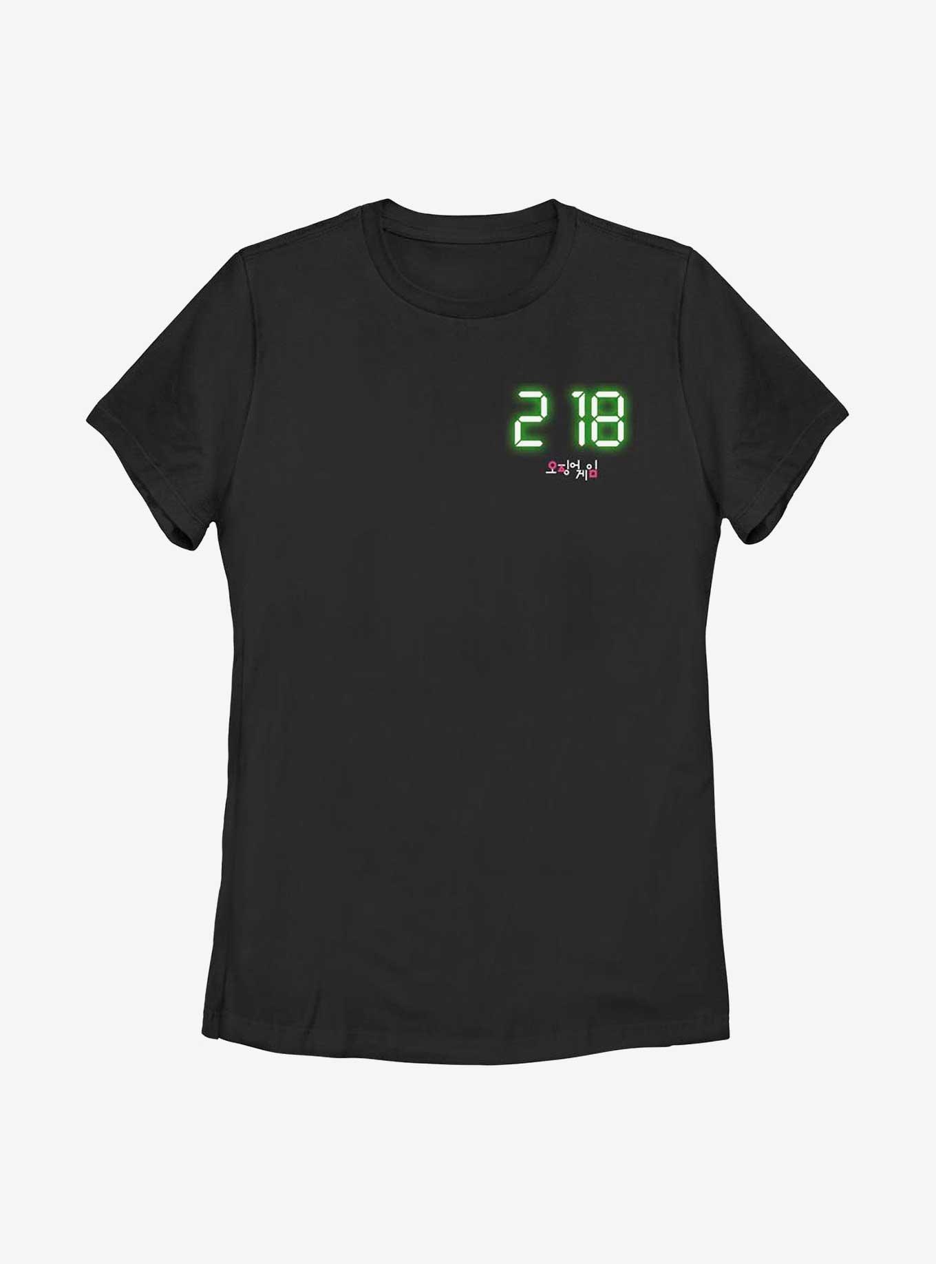 Squid Game Player 218 Digital Womens T-Shirt, BLACK, hi-res