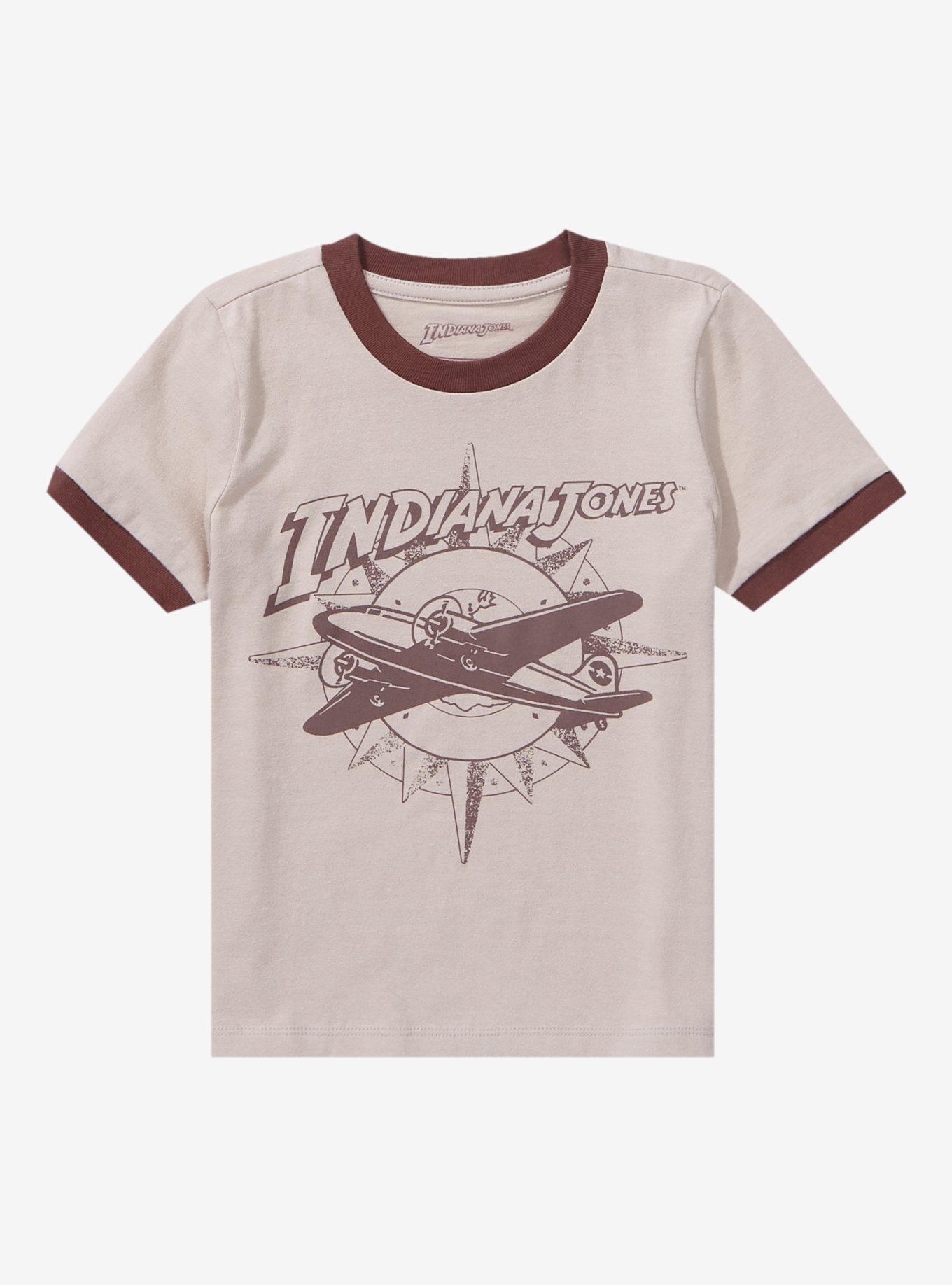T-shirt Officiel Indiana Jones 'Plane And Compass' - Couleur Naturel (écru) - Taille Régulière