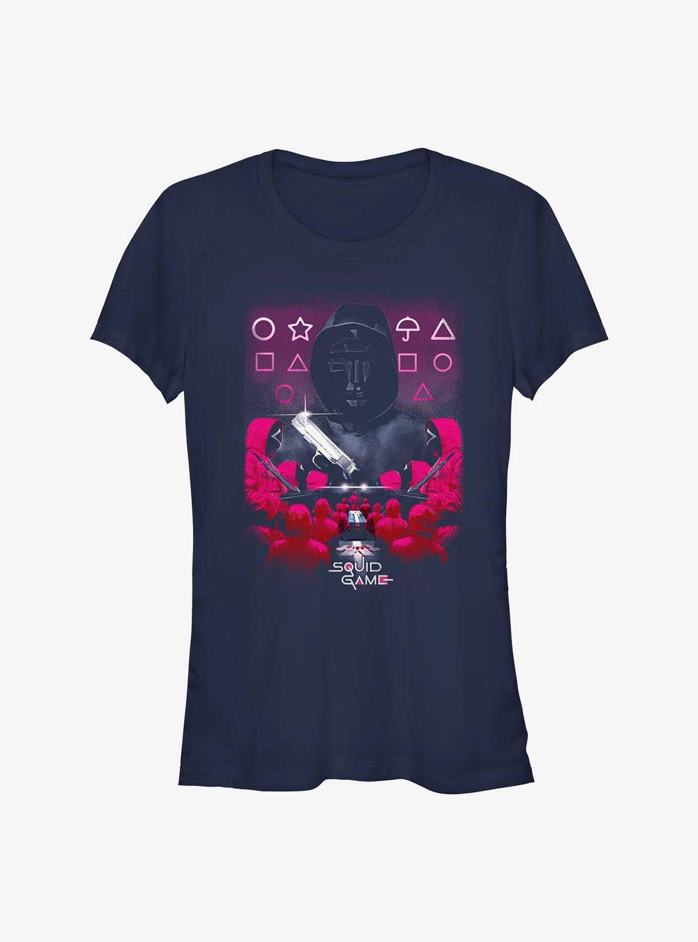 Squid Game Faceless Fiends Girls T-Shirt, NAVY, hi-res