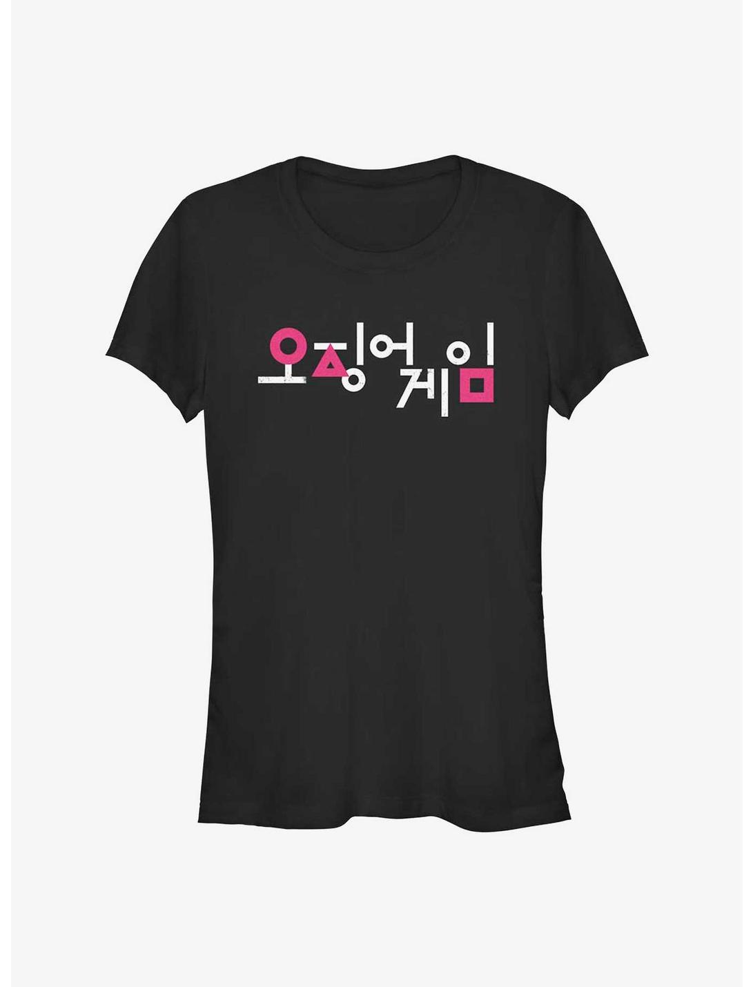 Squid Game Korean Title Girls T-Shirt, BLACK, hi-res