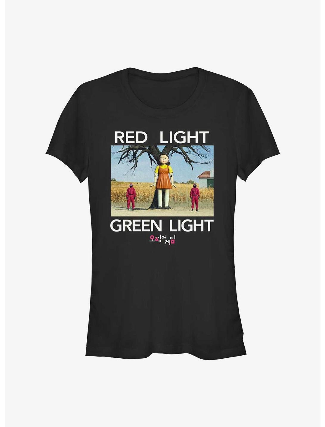Squid Game Red Light Green Light Girls T-Shirt, BLACK, hi-res