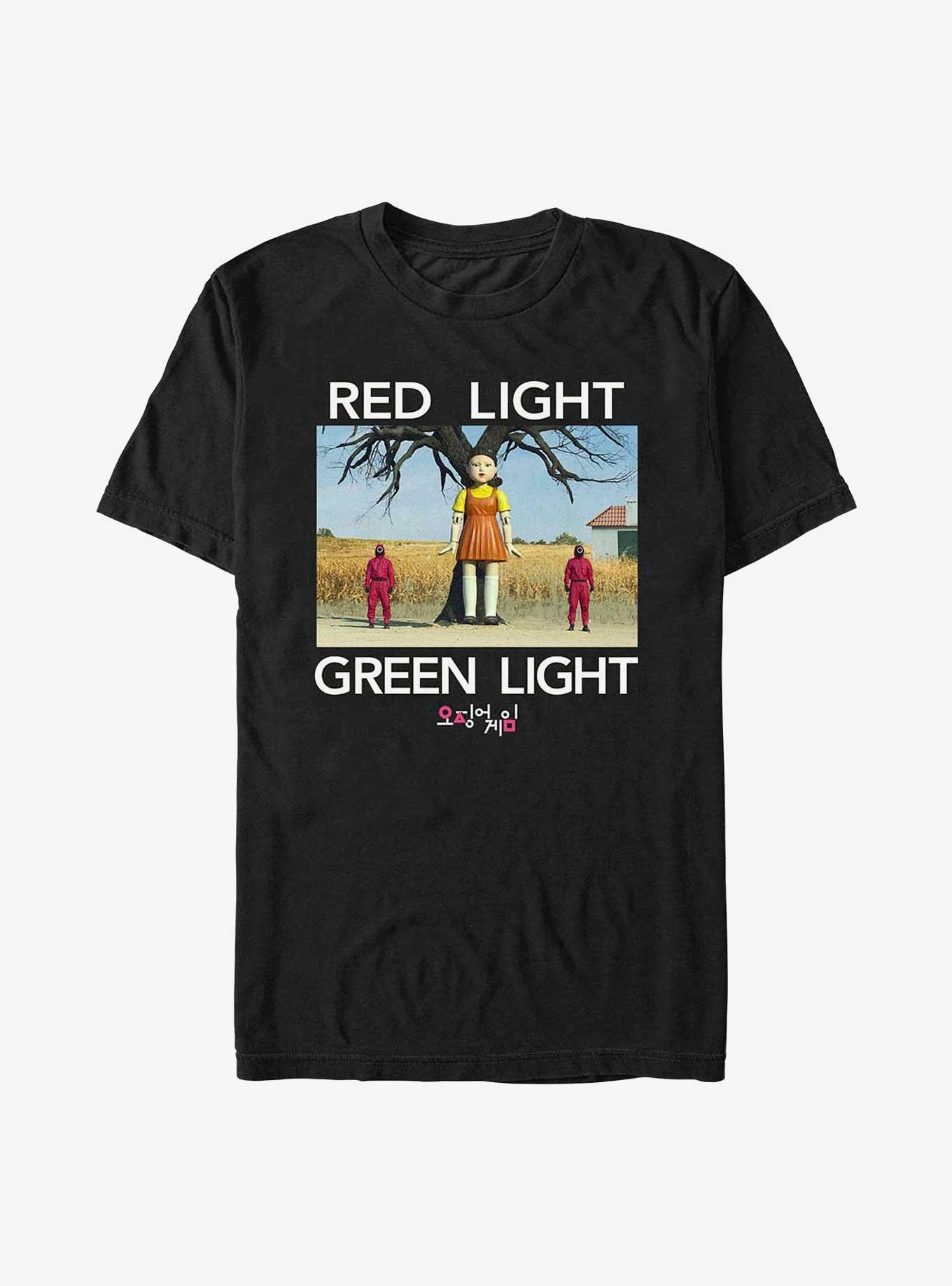 Squid Game Red Light Green Light T-Shirt, BLACK, hi-res