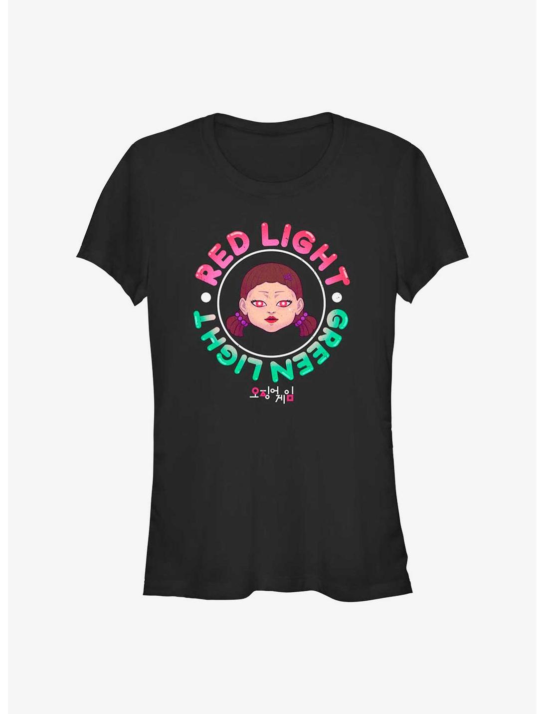 Squid Game Redgreen Stamp Girls T-Shirt, BLACK, hi-res