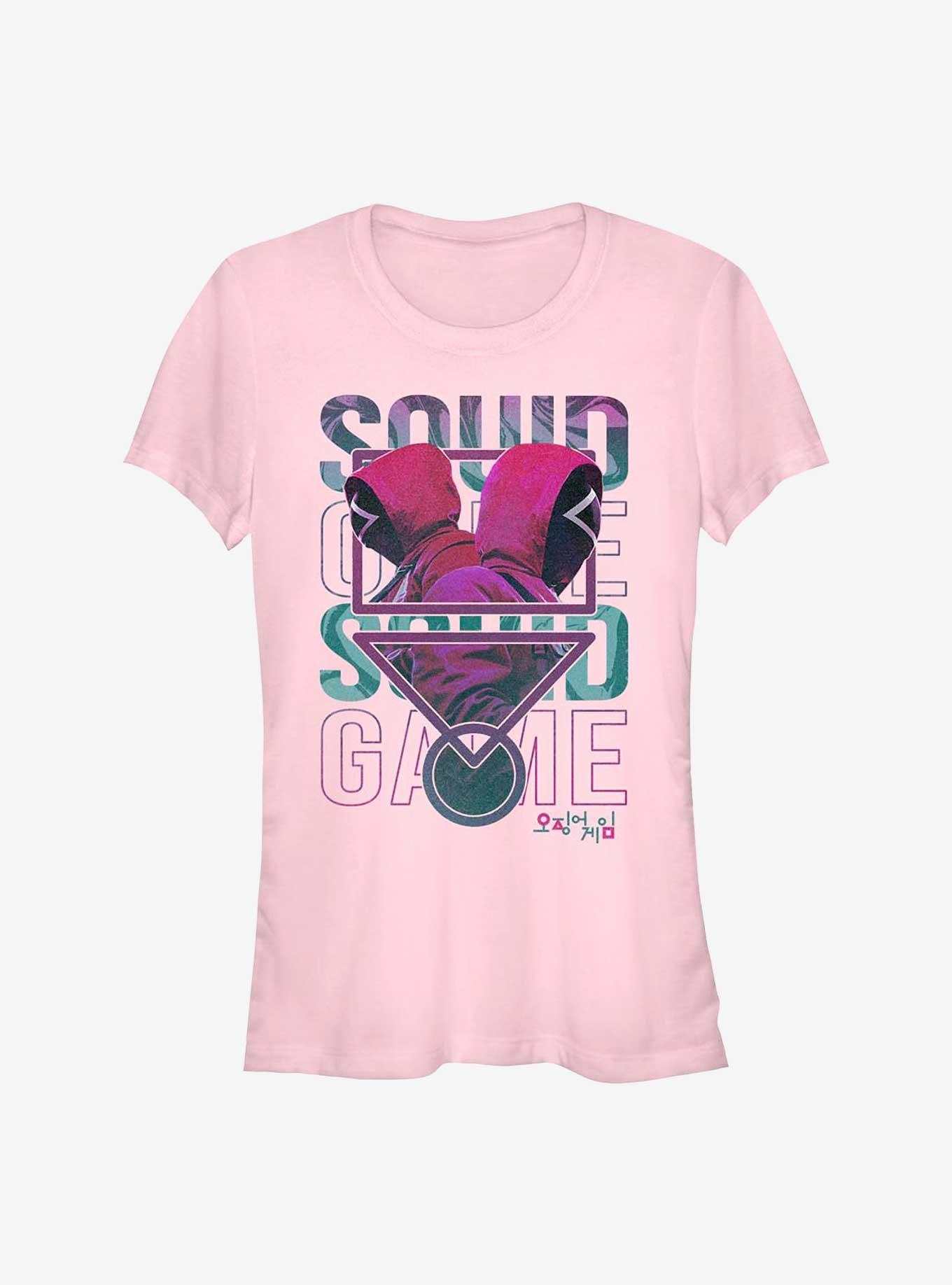 Squid Game Symbol With Stacks Girls T-Shirt, LIGHT PINK, hi-res