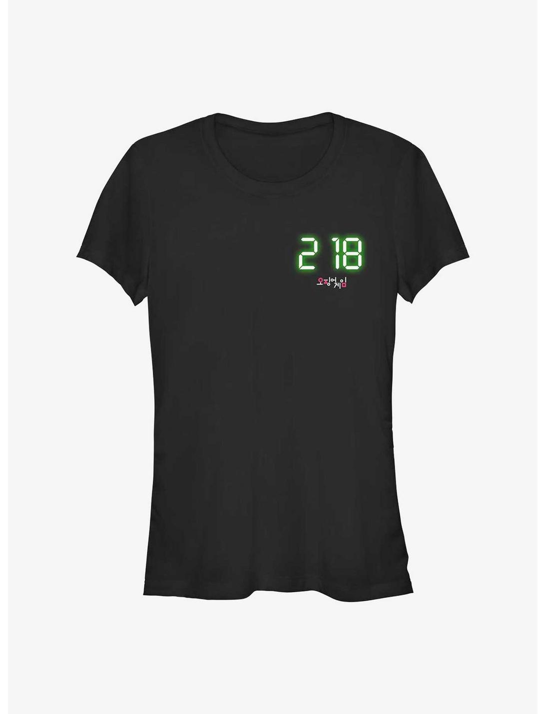 Squid Game Two Eighteen Girls T-Shirt, BLACK, hi-res