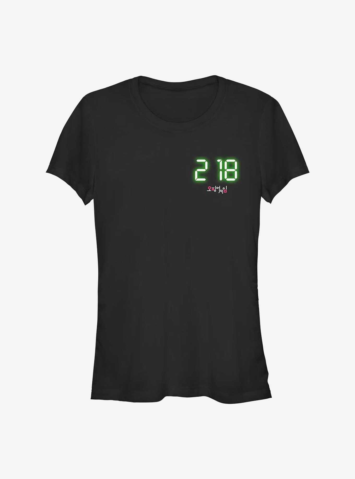 Squid Game Two Eighteen Girls T-Shirt, BLACK, hi-res