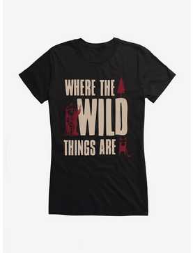 Where The Wild Things Are Bold Text Girls T-Shirt, , hi-res