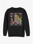 Disney Alice In Wonderland Stitched Look Alice Sweatshirt, BLACK, hi-res