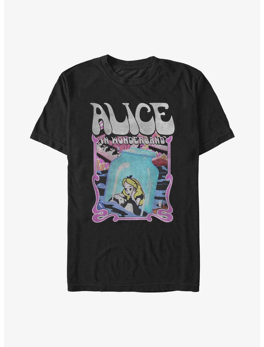 Disney Alice In Wonderland Groovy Poster T-Shirt, BLACK, hi-res