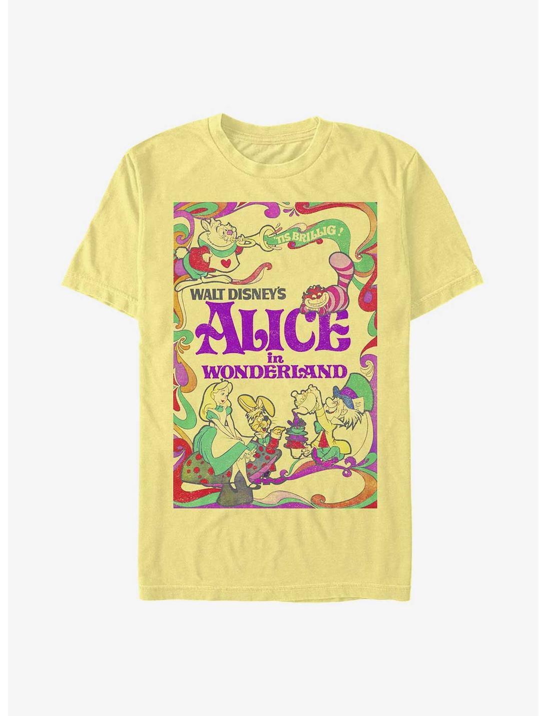Disney Alice In Wonderland Brillig Poster T-Shirt, BANANA, hi-res