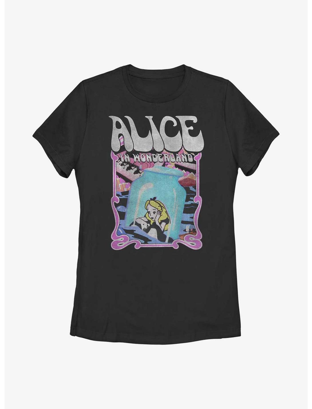 Disney Alice In Wonderland Gradient Poster Womens T-Shirt, BLACK, hi-res