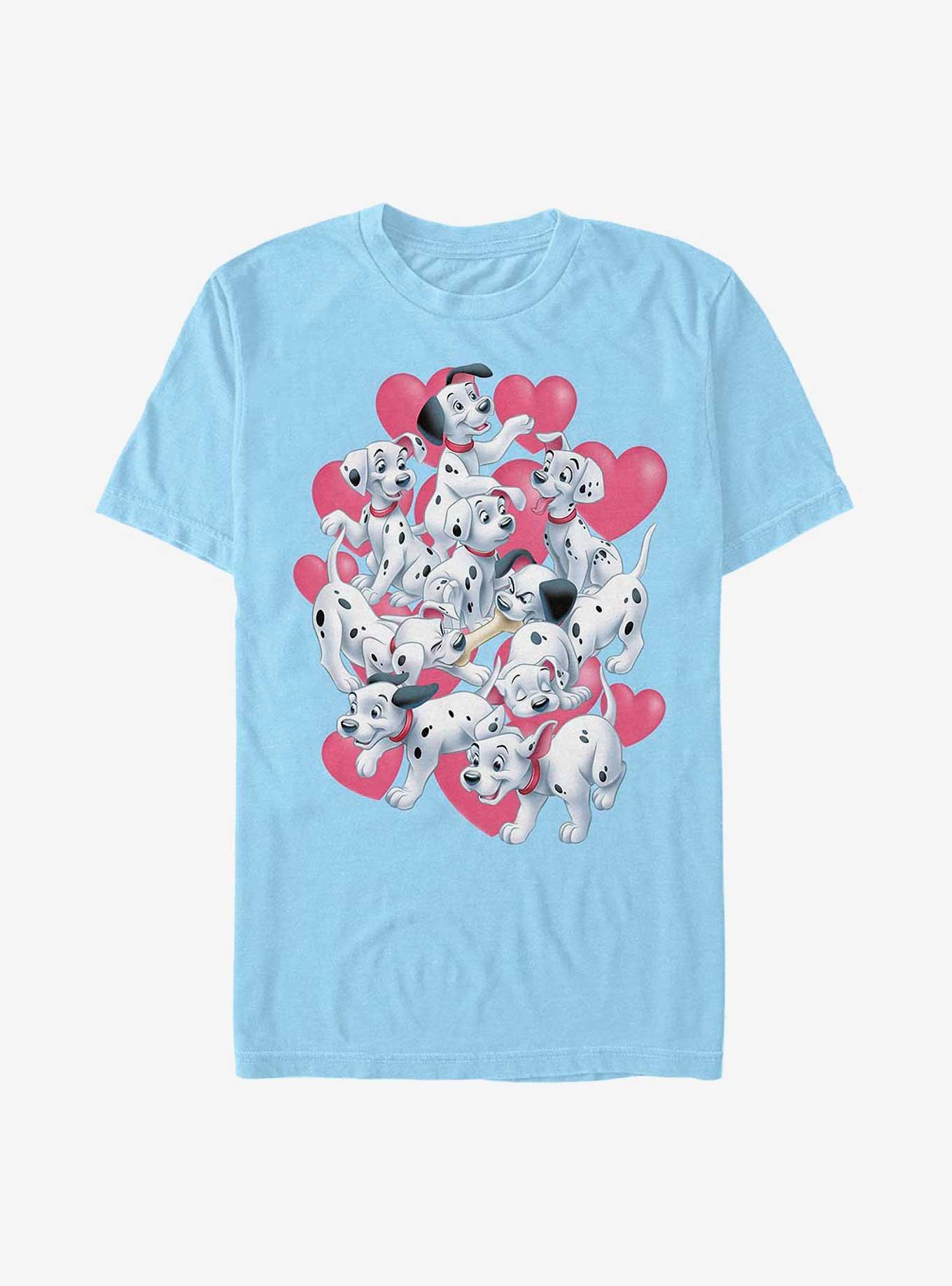 Disney 101 Dalmatians Hearts Group T-Shirt, LT BLUE, hi-res