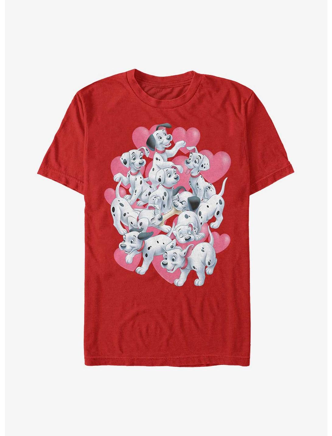 Disney 101 Dalmatians Hearts Group T-Shirt, RED, hi-res