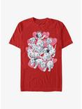 Disney 101 Dalmatians Hearts Group T-Shirt, RED, hi-res