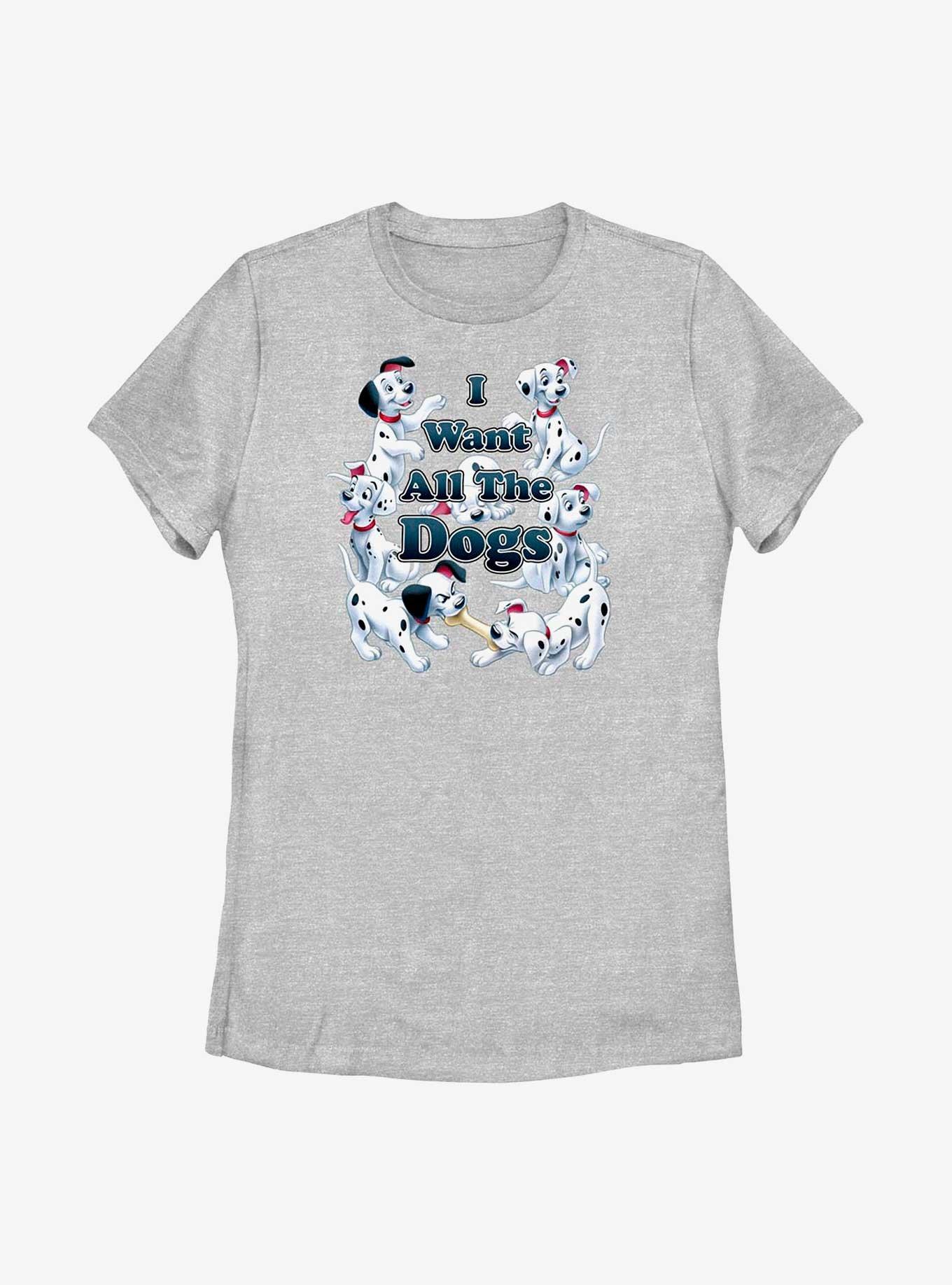 Disney 101 Dalmatians Want All The Dogs Womens T-Shirt, ATH HTR, hi-res
