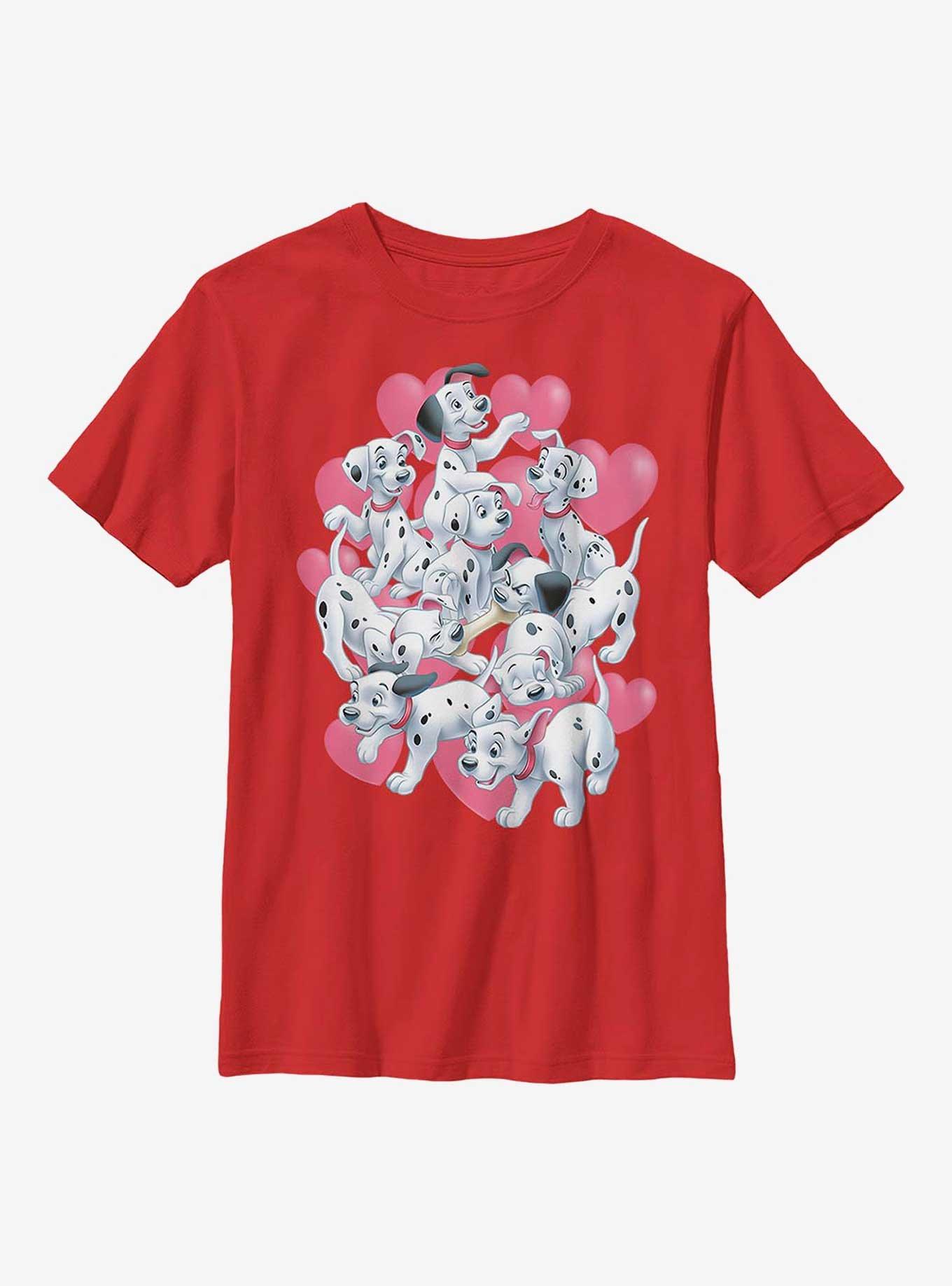 Disney 101 Dalmatians Hearts Group Youth T-Shirt, , hi-res