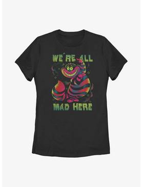 Disney Alice In Wonderland Cheshire Cat All Mad Womens T-Shirt, , hi-res