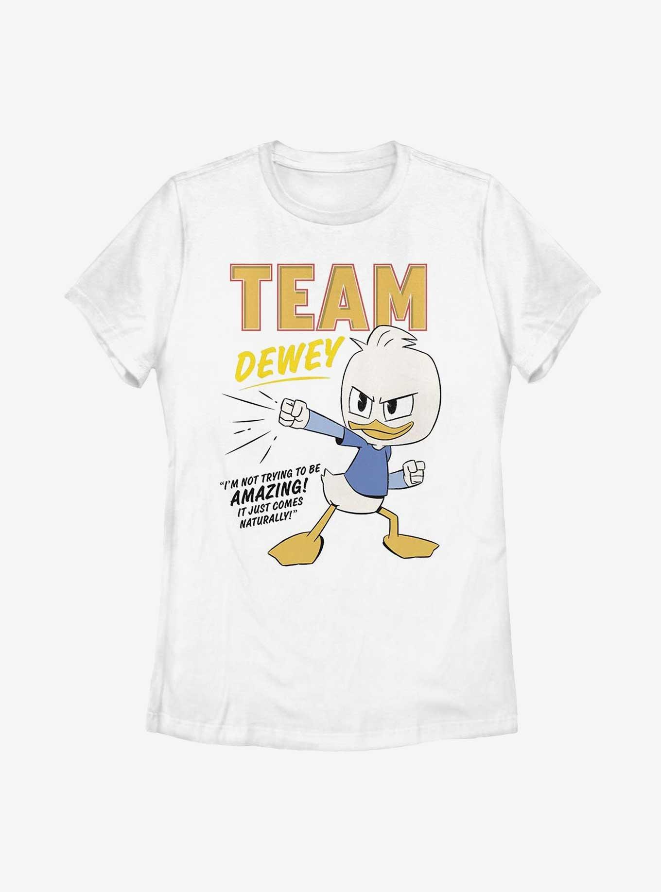 Disney DuckTales Team Dewey Womens T-Shirt, WHITE, hi-res