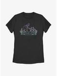 Disney Alice In Wonderland Gradient Alice & White Rabbit Womens T-Shirt, BLACK, hi-res