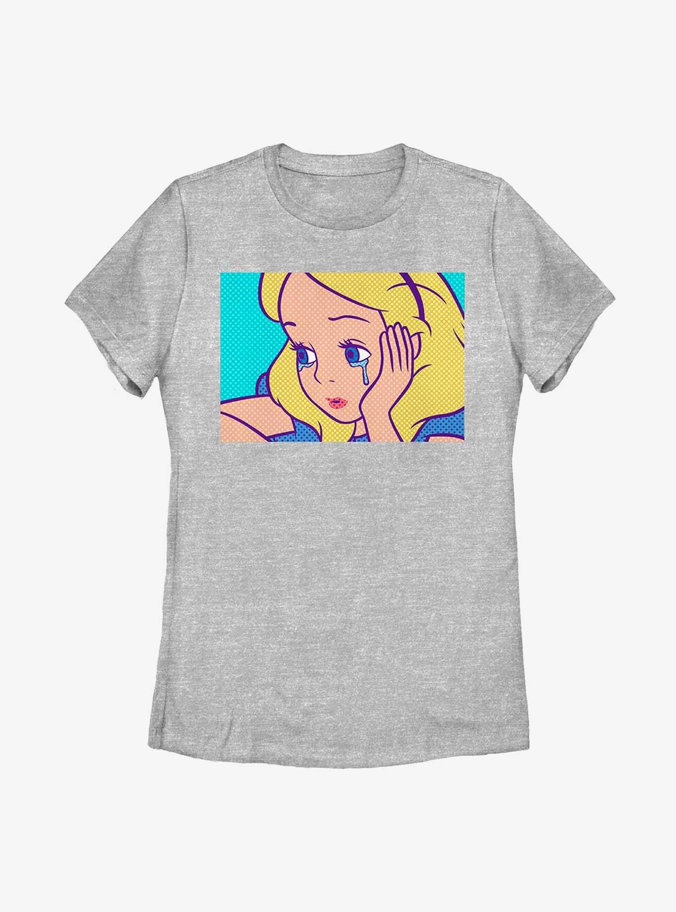 Disney Alice In Wonderland Sad Alice Pop Art Womens T-Shirt, , hi-res