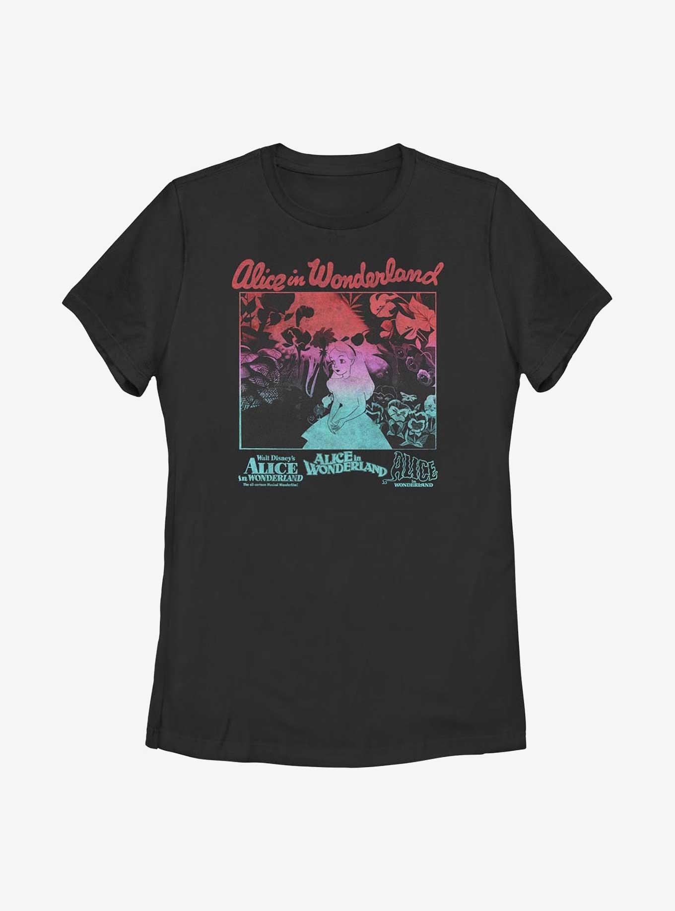 Disney Alice In Wonderland Gradient Poster Womens T-Shirt, , hi-res