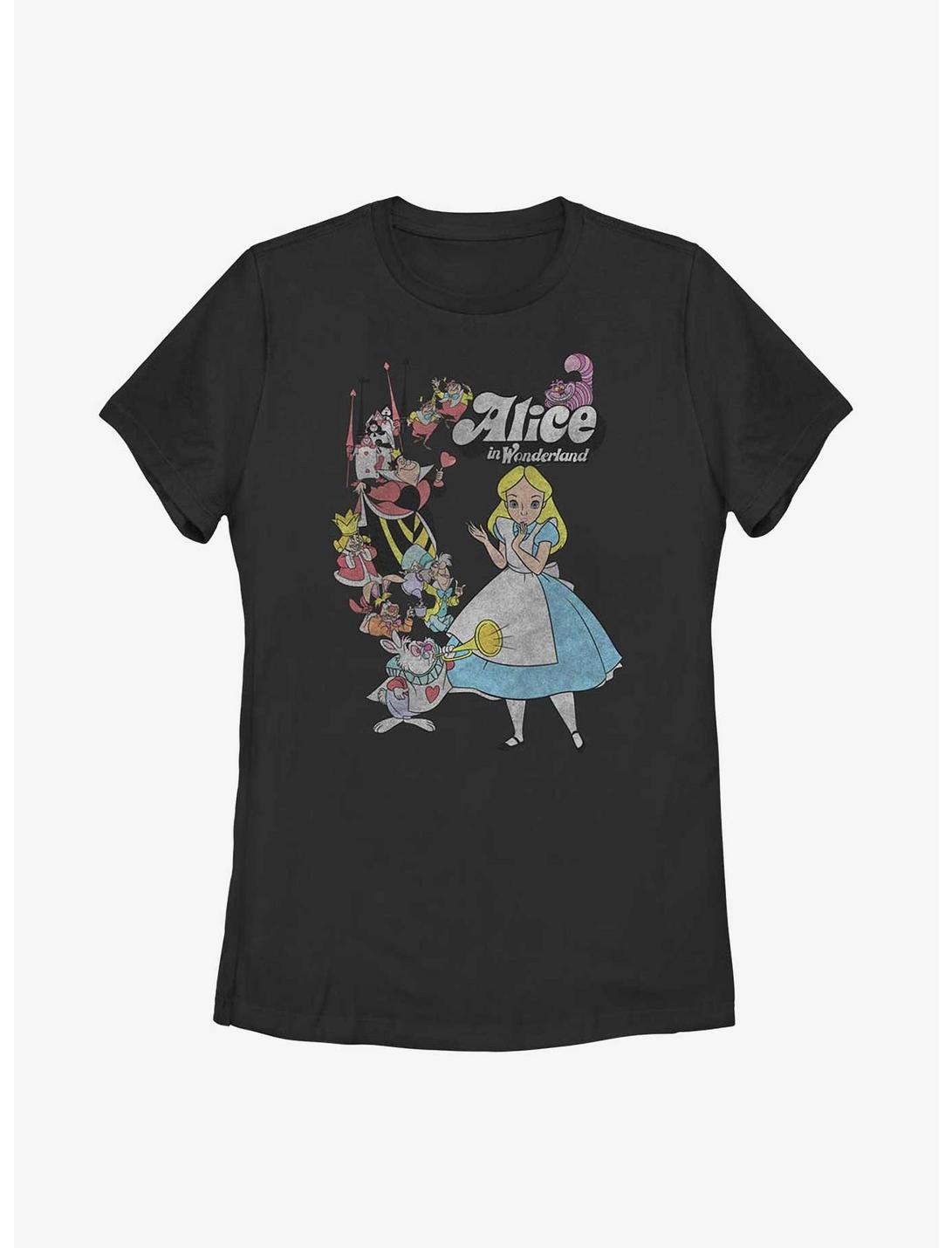 Disney Alice In Wonderland Group Womens T-Shirt, BLACK, hi-res