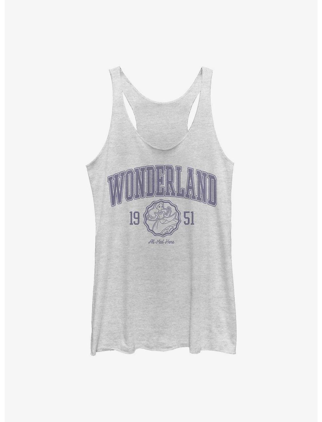Disney Alice In Wonderland Collegiate Womens Tank Top, WHITE HTR, hi-res