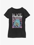 Disney Alice In Wonderland Groovy Poster Youth Girls T-Shirt, BLACK, hi-res