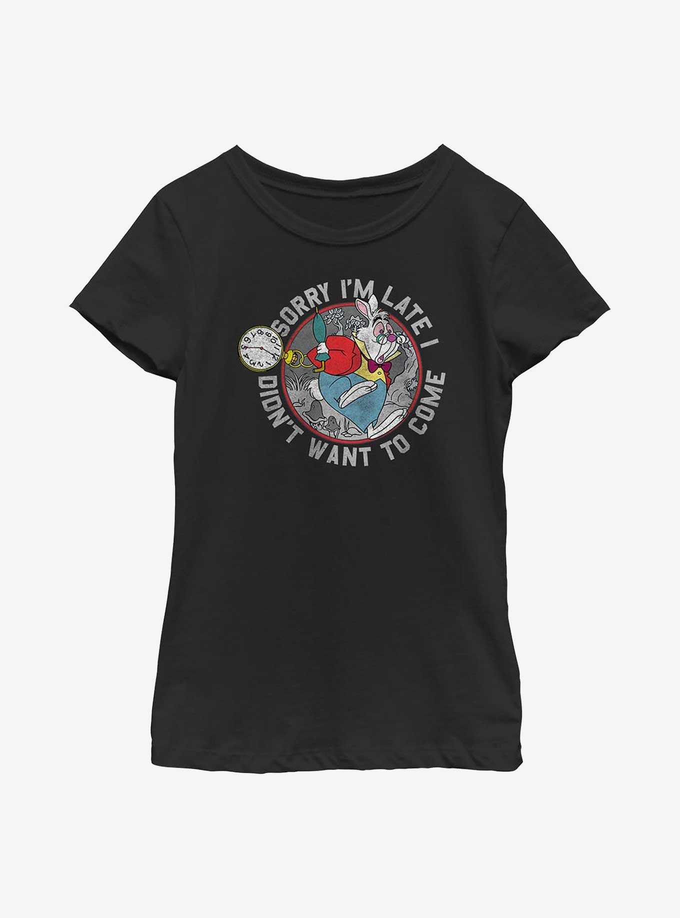 Disney Alice In Wonderland Late White Rabbit Youth Girls T-Shirt, , hi-res