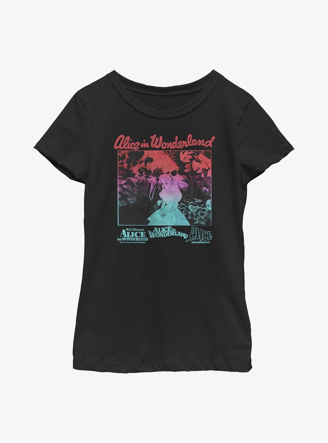Disney Alice In Wonderland Gradient Poster Youth Girls T-Shirt, , hi-res